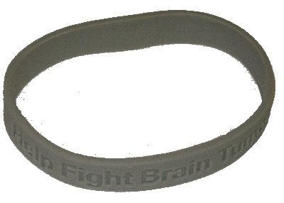 Brain tumor awareness wristband